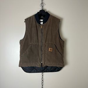 Vintage Carhartt Brown Workwear Vest Large